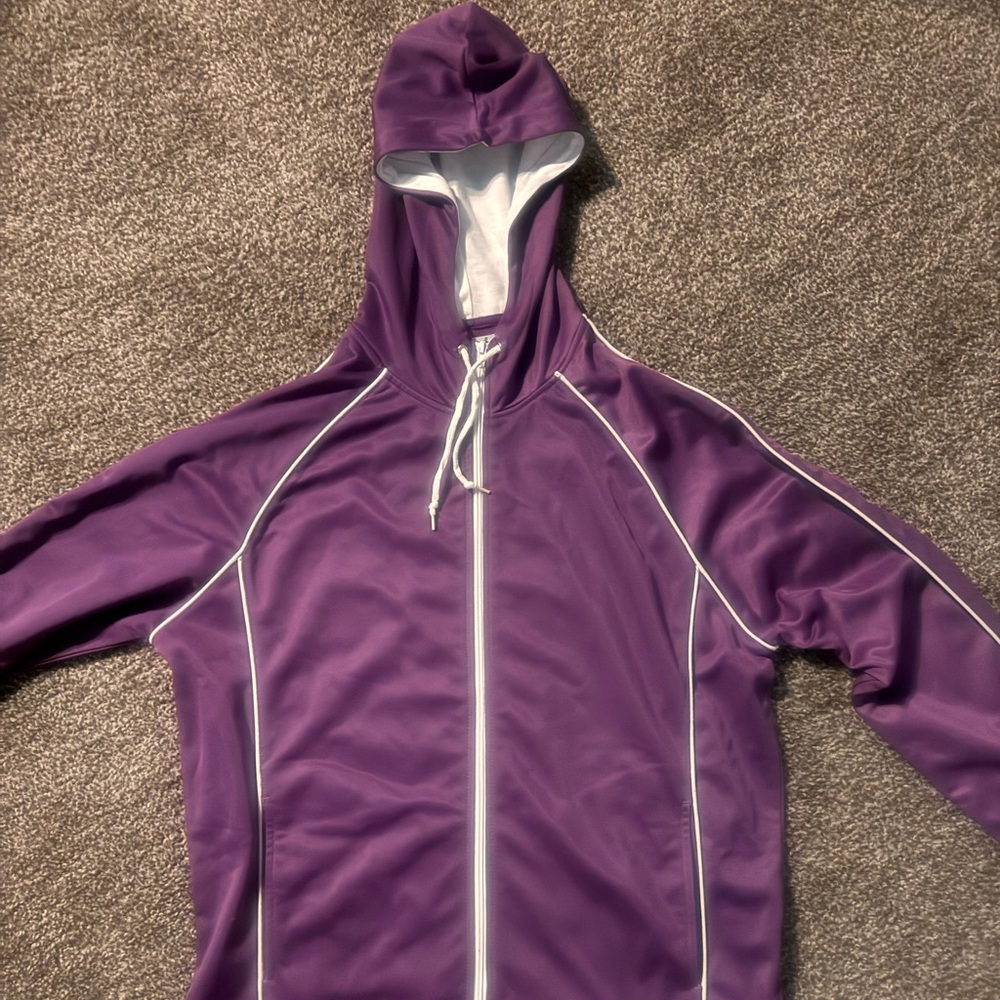Topman purple zippered hoodie